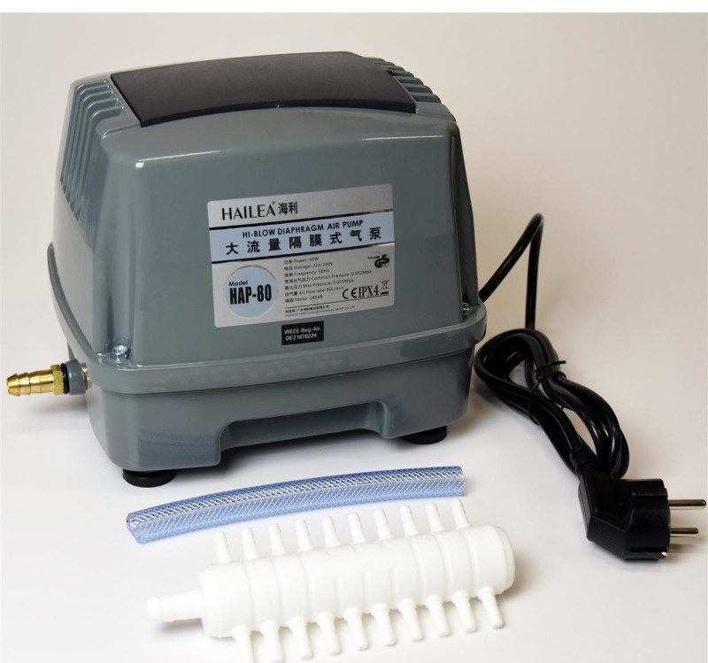 Bild 1 von Hailea HiBlow Teichbelüftung Sauerstoffpumpe Koi Teich Filter Belüfter Luft Pumpe - HAP  / () HAP 100