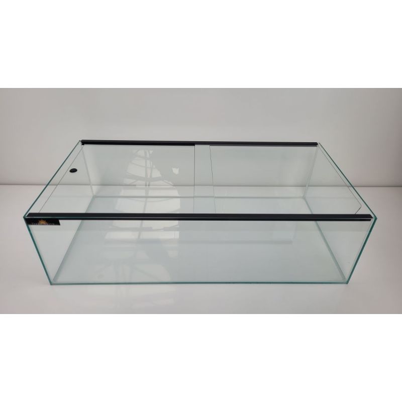 Bild 1 von Aquarium 76x38x40/6mm inkl. Glasschiebeabdeckung - Schwarz für das IKEA Kallax Regal